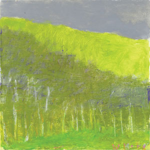 Green Under Green Trees by Wolf Kahn. Oil on canvas at Tayloe Piggott Gallery