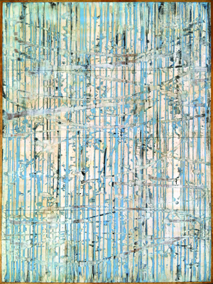  Winter Aspens 2 by Stephen Foss. Oil on panel at Julie Nester Gallery
