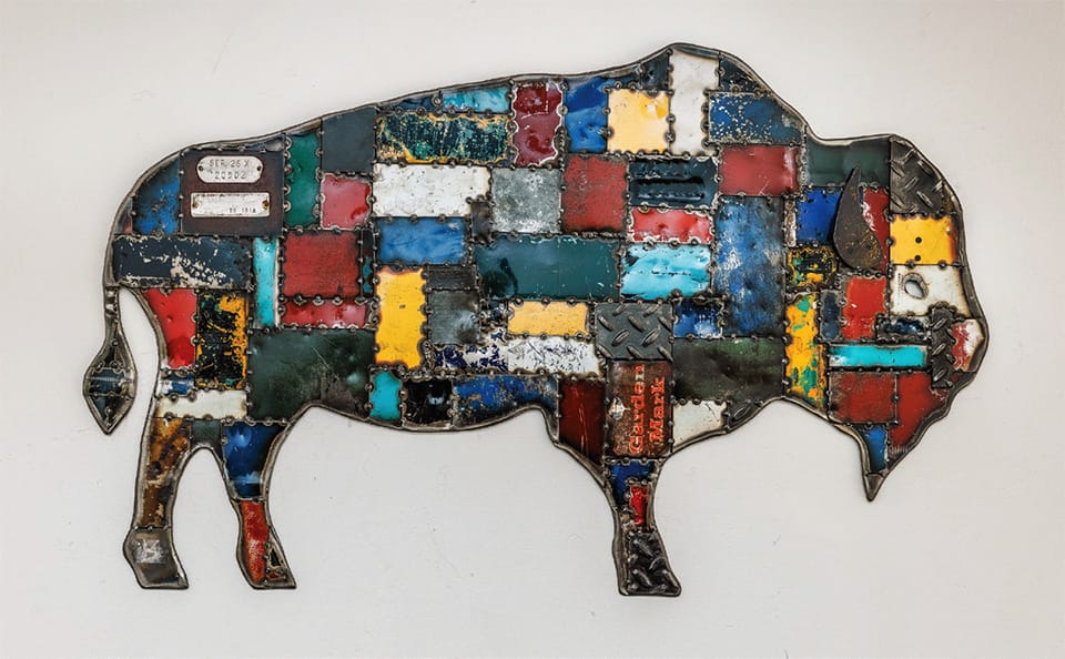 Bison | 36” x 24” | Scrap Steel
