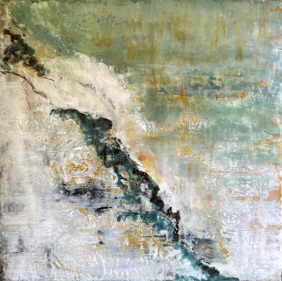 Beneath as it Were  | 36” x 36” | Encaustic | Shima Shanti